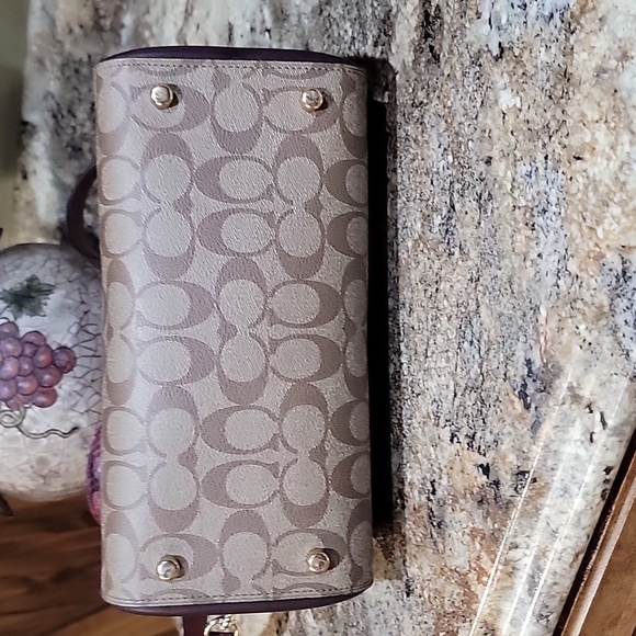 COACH EUC  Rowan Satchel In Signature Canvas - Picture 5 of 6